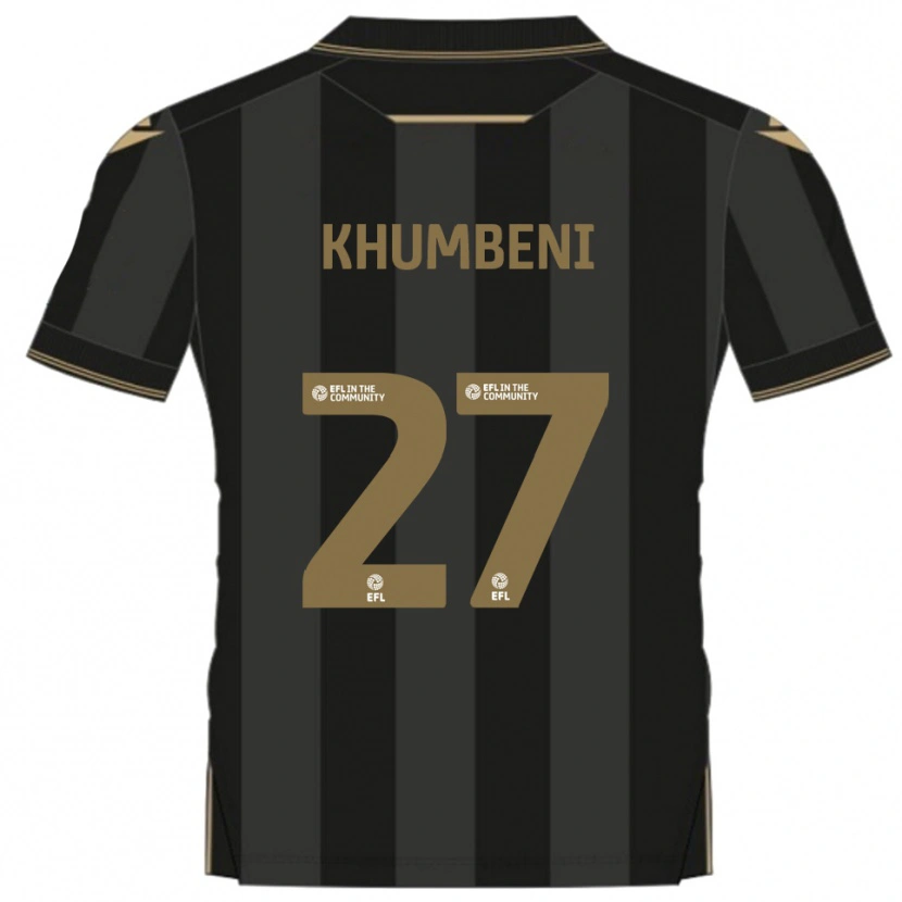 Danxen Herren Nelson Khumbeni #27 Schwarz Gold Auswärtstrikot Trikot 2025/26 T-Shirt Schweiz