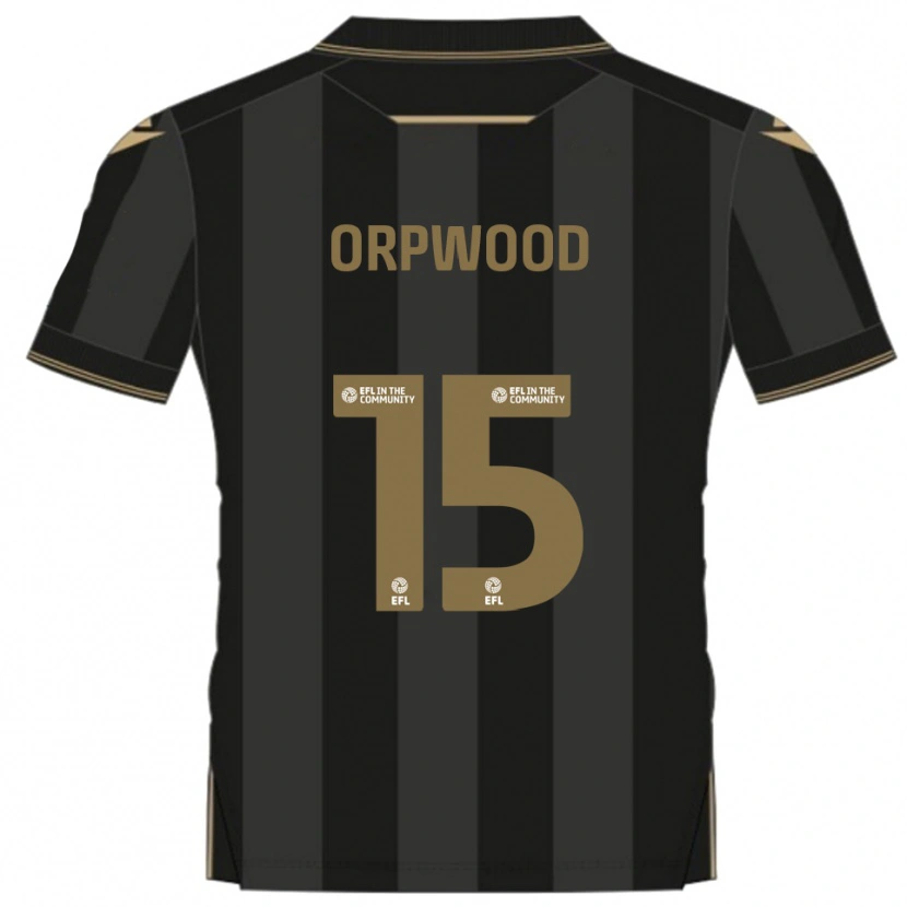 Danxen Herren Jo Orpwood #15 Schwarz Gold Auswärtstrikot Trikot 2025/26 T-Shirt Schweiz