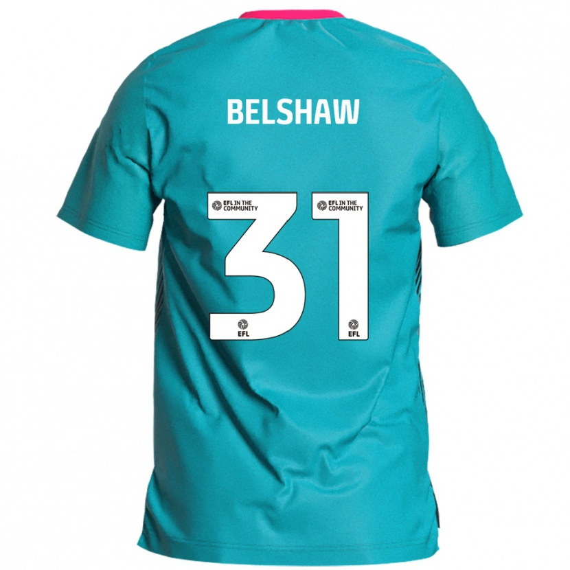 Danxen Herren James Belshaw #31 Himmelblau Pink Auswärtstrikot Trikot 2025/26 T-Shirt Schweiz