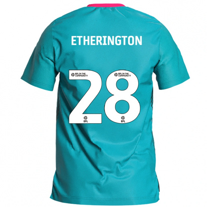 Danxen Herren Marcus Etherington #28 Himmelblau Pink Auswärtstrikot Trikot 2025/26 T-Shirt Schweiz