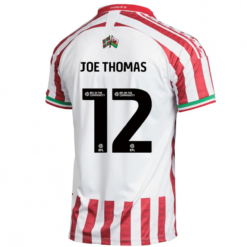 Danxen Herren Joe Thomas #12 Rot Weiß Auswärtstrikot Trikot 2025/26 T-Shirt Schweiz