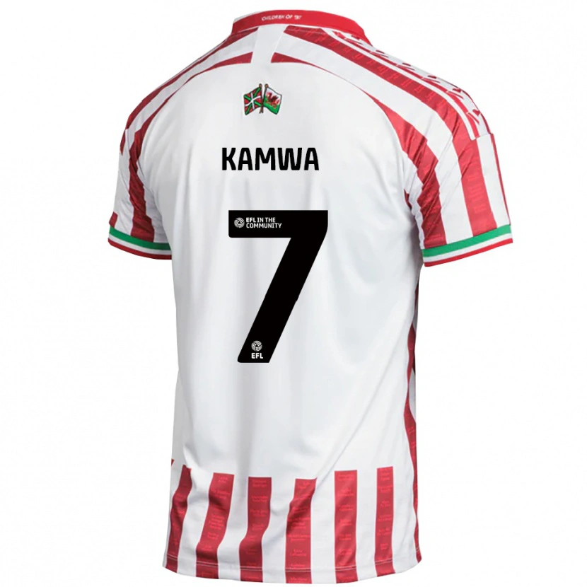 Danxen Herren Bobby Kamwa #7 Rot Weiß Auswärtstrikot Trikot 2025/26 T-Shirt Schweiz