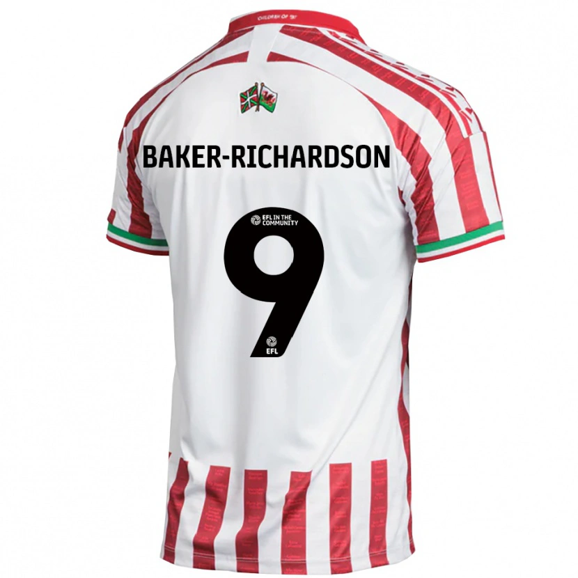 Danxen Herren Courtney Baker-Richardson #9 Rot Weiß Auswärtstrikot Trikot 2025/26 T-Shirt Schweiz