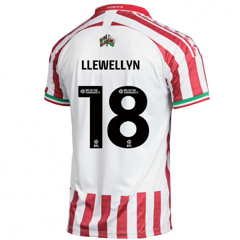 Danxen Herren Cameron Llewellyn #18 Rot Weiß Auswärtstrikot Trikot 2025/26 T-Shirt Schweiz