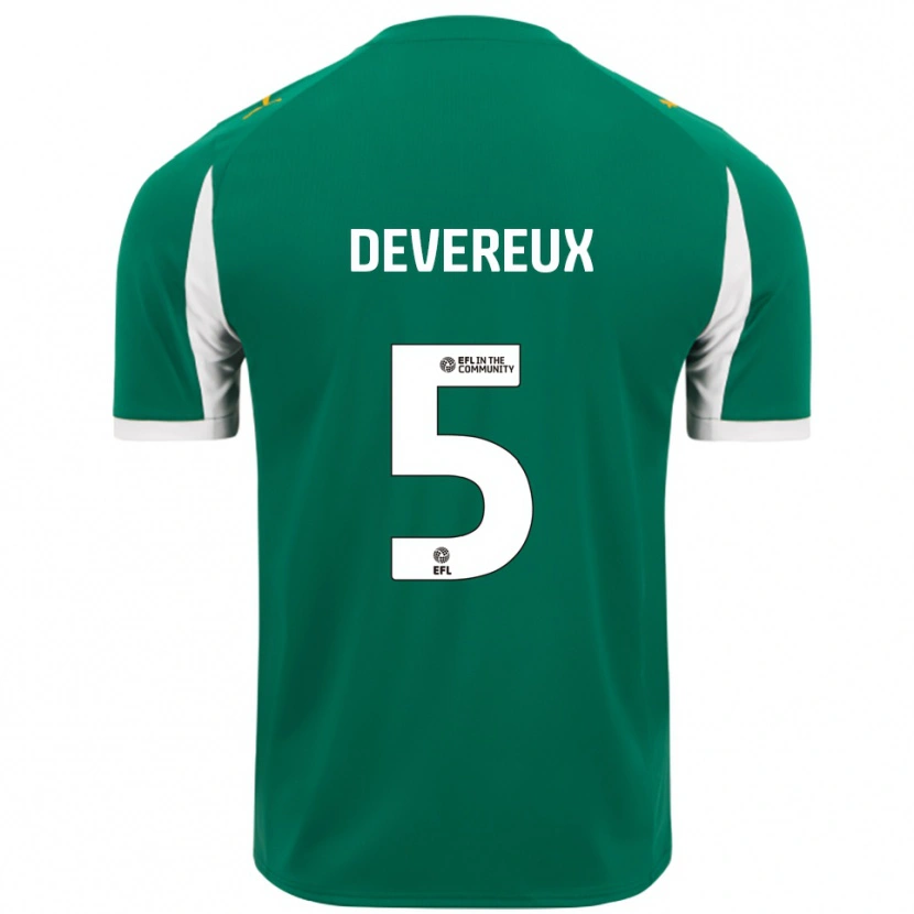 Danxen Herren Frankie Devereux #5 Grün Weiß Auswärtstrikot Trikot 2025/26 T-Shirt Schweiz