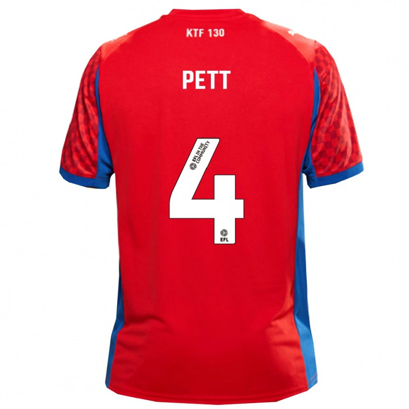 Danxen Herren Tom Pett #4 Rot Blau Auswärtstrikot Trikot 2025/26 T-Shirt Schweiz