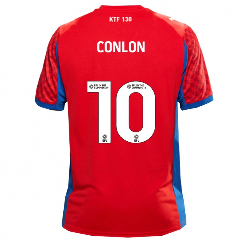 Danxen Herren Tom Conlon #10 Rot Blau Auswärtstrikot Trikot 2025/26 T-Shirt Schweiz