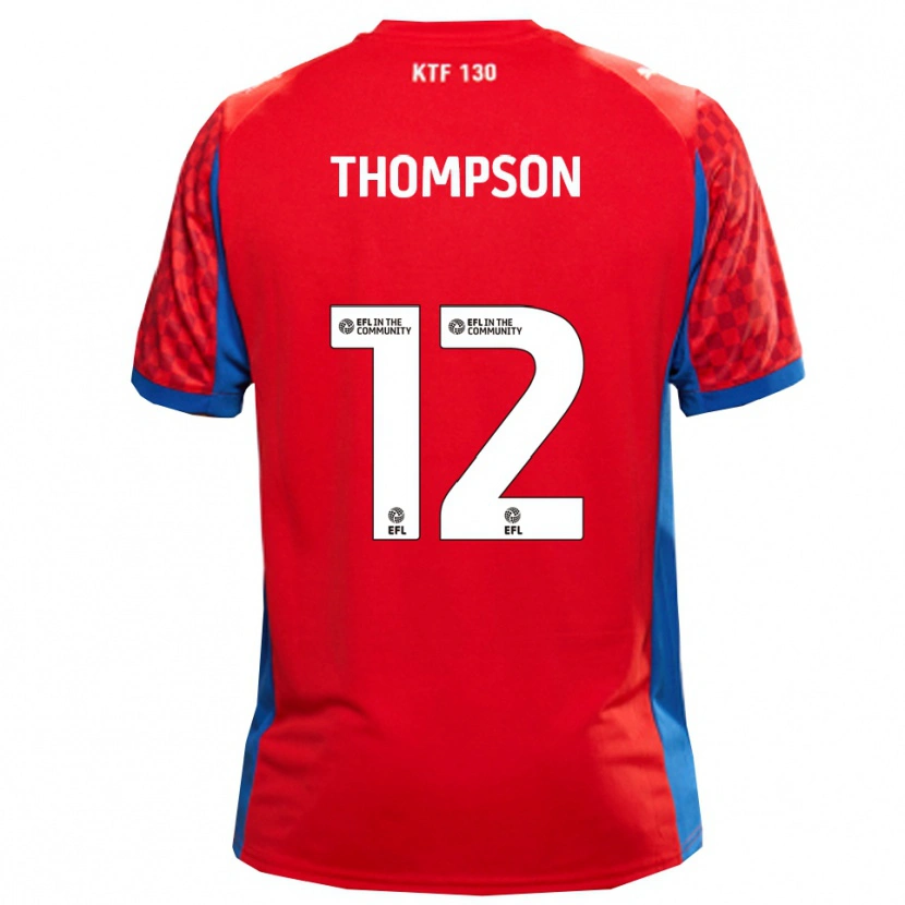 Danxen Herren Jaheim Thompson #12 Rot Blau Auswärtstrikot Trikot 2025/26 T-Shirt Schweiz