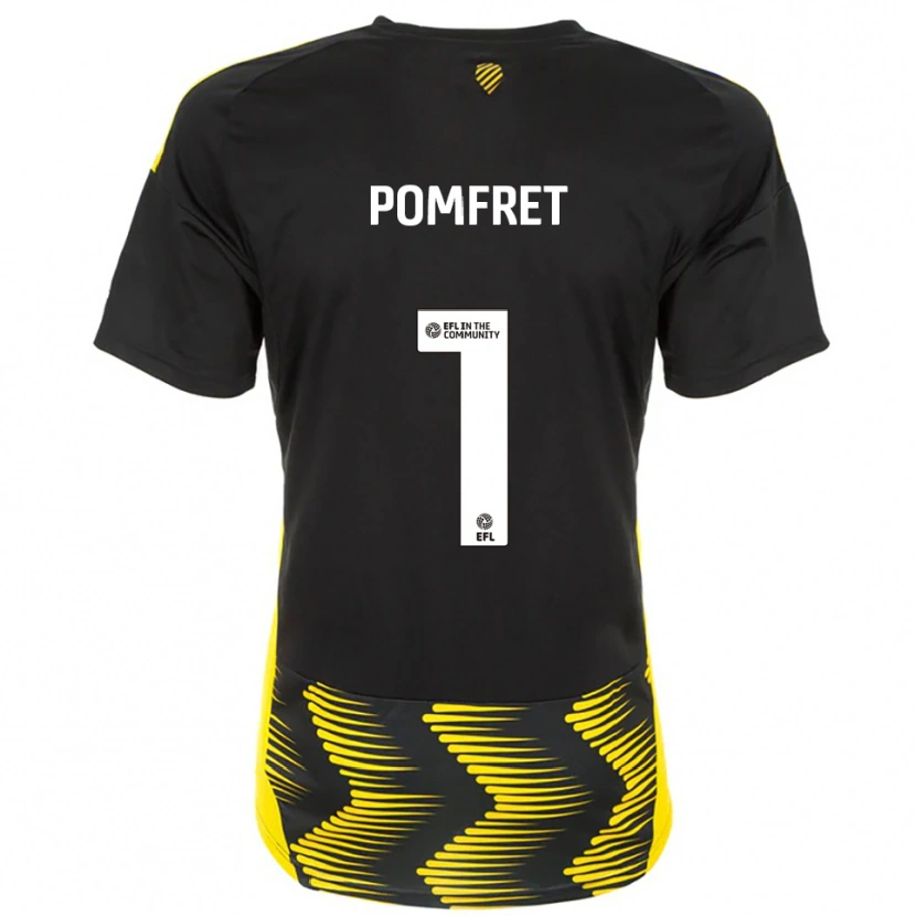Danxen Herren Grace Pomfret #1 Schwarz Gelb Auswärtstrikot Trikot 2025/26 T-Shirt Schweiz