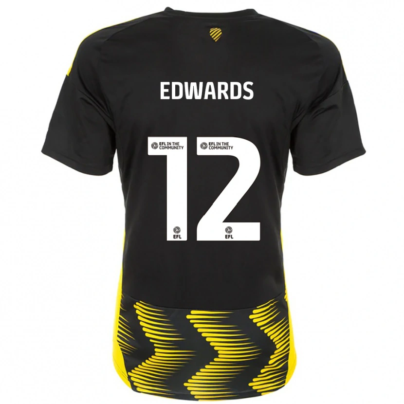 Danxen Herren Tom Edwards #12 Schwarz Gelb Auswärtstrikot Trikot 2025/26 T-Shirt Schweiz