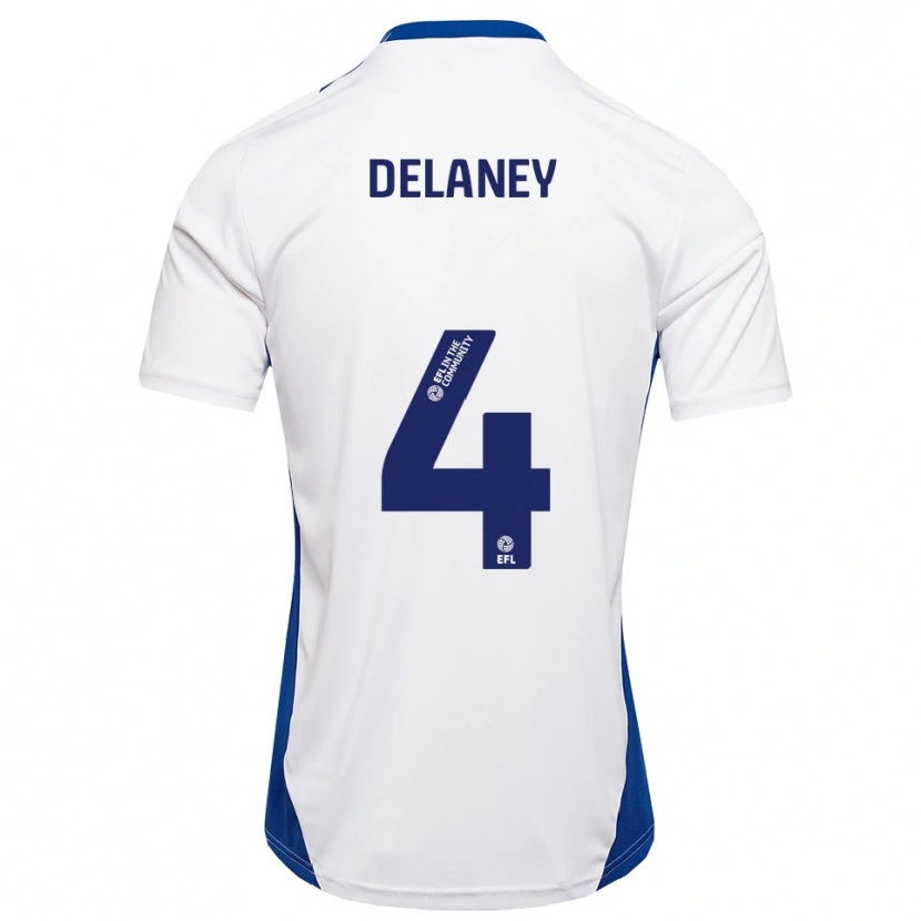 Danxen Herren Ryan Delaney #4 Weiß Blau Auswärtstrikot Trikot 2025/26 T-Shirt Schweiz