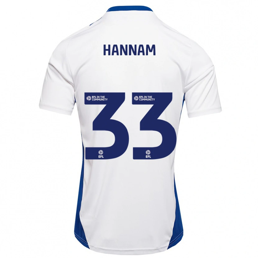 Danxen Herren Shawna Hannam #33 Weiß Blau Auswärtstrikot Trikot 2025/26 T-Shirt Schweiz