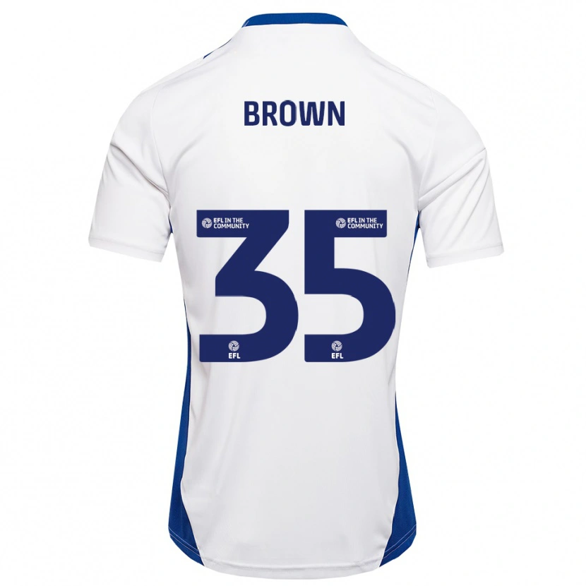 Danxen Herren Jaxon Brown #35 Weiß Blau Auswärtstrikot Trikot 2025/26 T-Shirt Schweiz