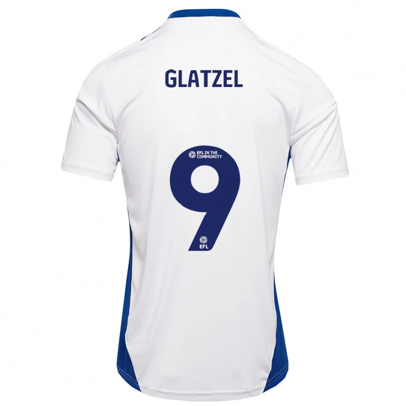 Danxen Herren Paul Glatzel #9 Weiß Blau Auswärtstrikot Trikot 2025/26 T-Shirt Schweiz