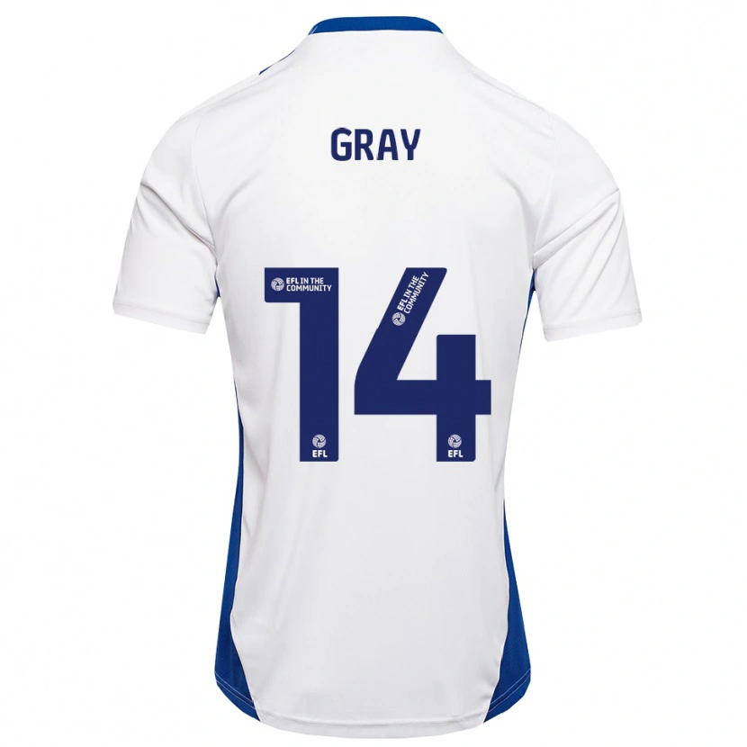 Danxen Herren Harry Gray #14 Weiß Blau Auswärtstrikot Trikot 2025/26 T-Shirt Schweiz