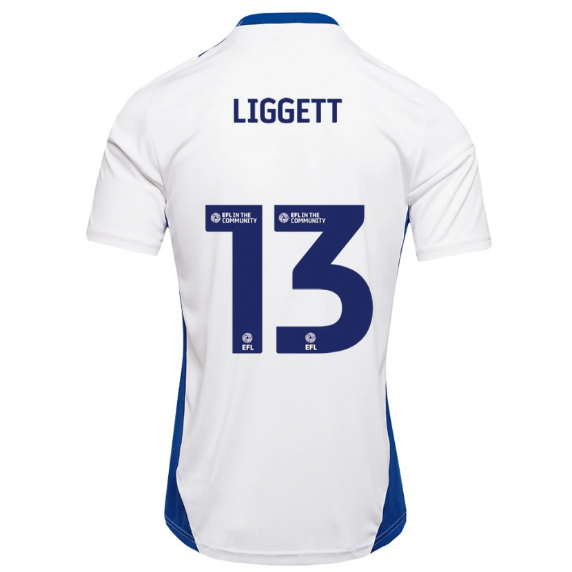 Danxen Herren Lacy Liggett #13 Weiß Blau Auswärtstrikot Trikot 2025/26 T-Shirt Schweiz
