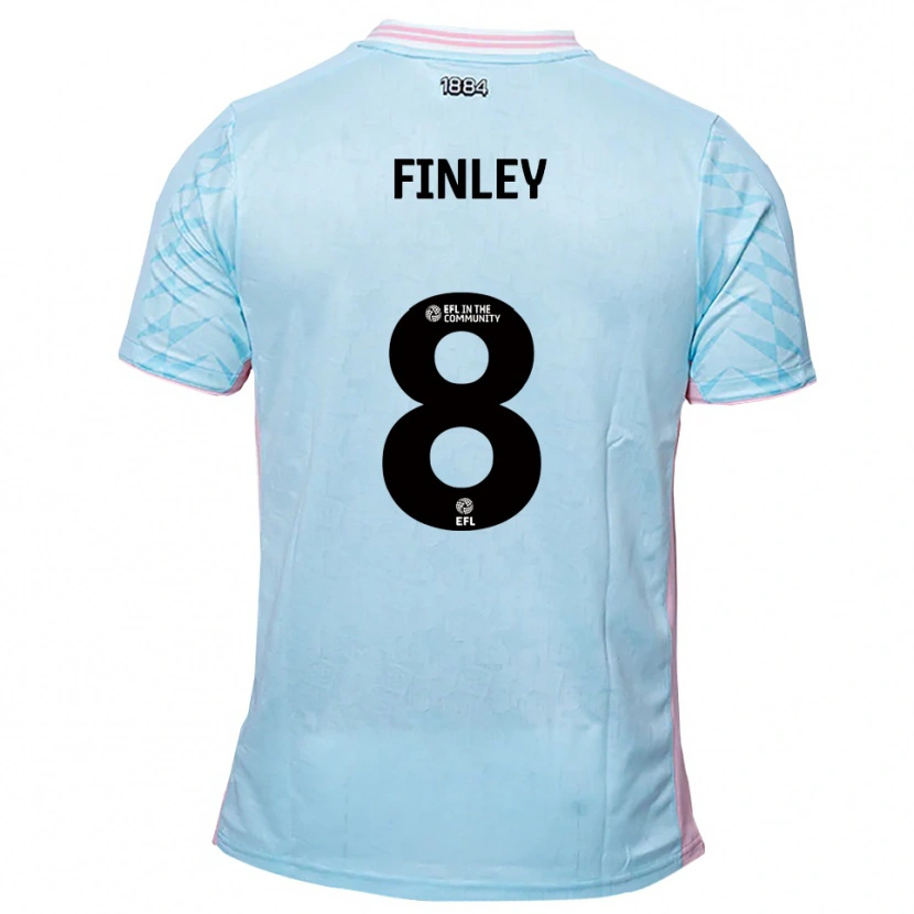 Danxen Herren Sam Finley #8 Himmelblau Pink Auswärtstrikot Trikot 2025/26 T-Shirt Schweiz