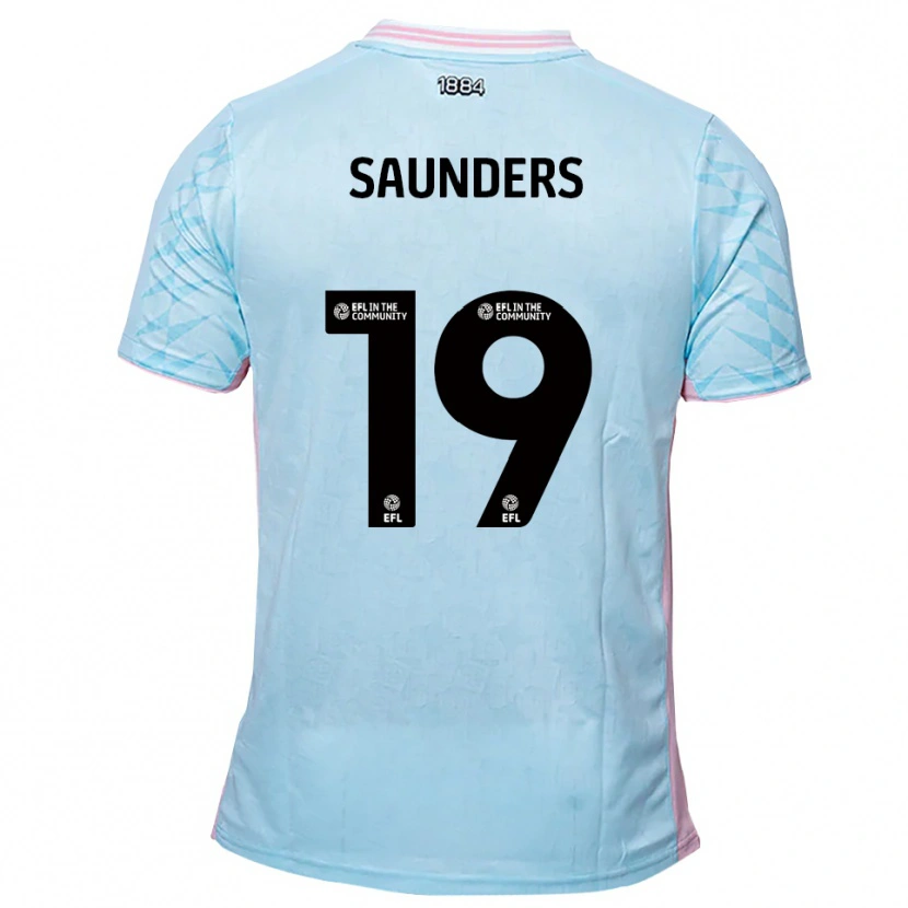 Danxen Herren Harvey Saunders #19 Himmelblau Pink Auswärtstrikot Trikot 2025/26 T-Shirt Schweiz