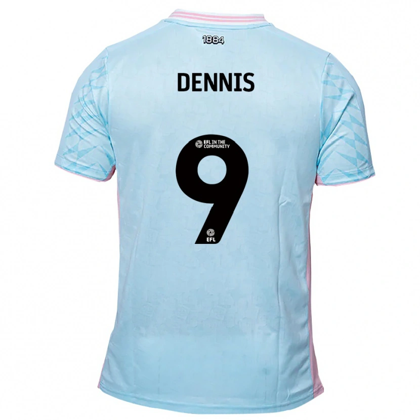 Danxen Herren Kristian Dennis #9 Himmelblau Pink Auswärtstrikot Trikot 2025/26 T-Shirt Schweiz