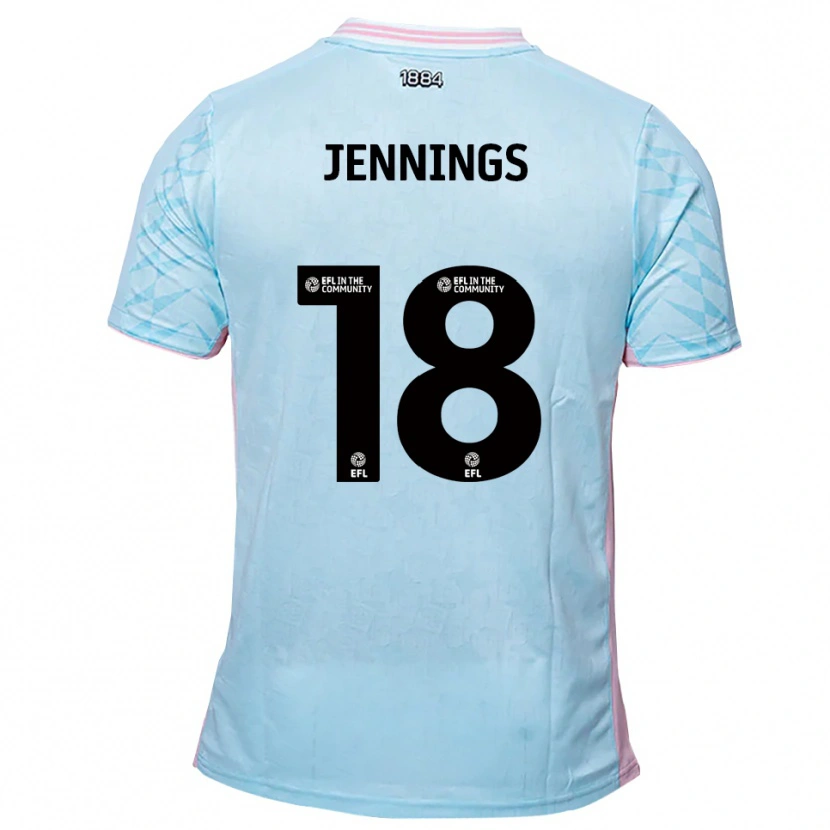 Danxen Herren Connor Jennings #18 Himmelblau Pink Auswärtstrikot Trikot 2025/26 T-Shirt Schweiz