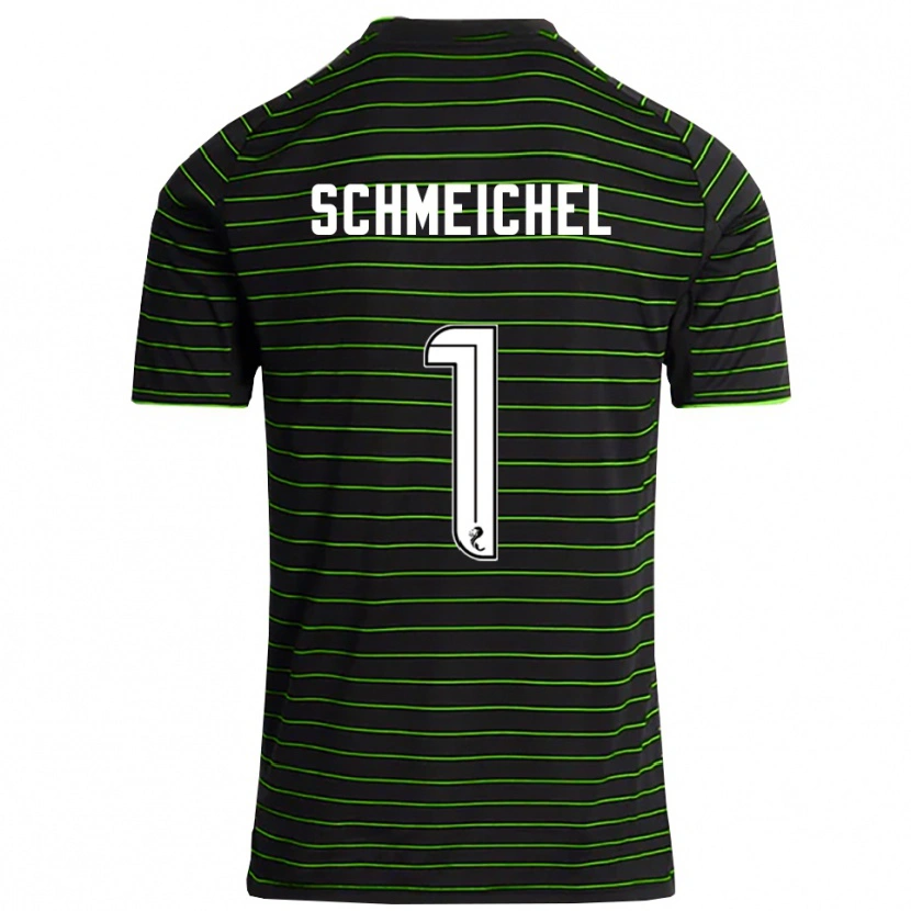 Danxen Herren Kasper Schmeichel #1 Schwarz Grün Auswärtstrikot Trikot 2025/26 T-Shirt Schweiz