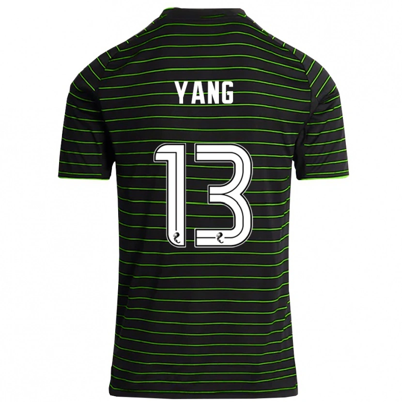 Danxen Herren Hyun-Jun Yang #13 Schwarz Grün Auswärtstrikot Trikot 2025/26 T-Shirt Schweiz