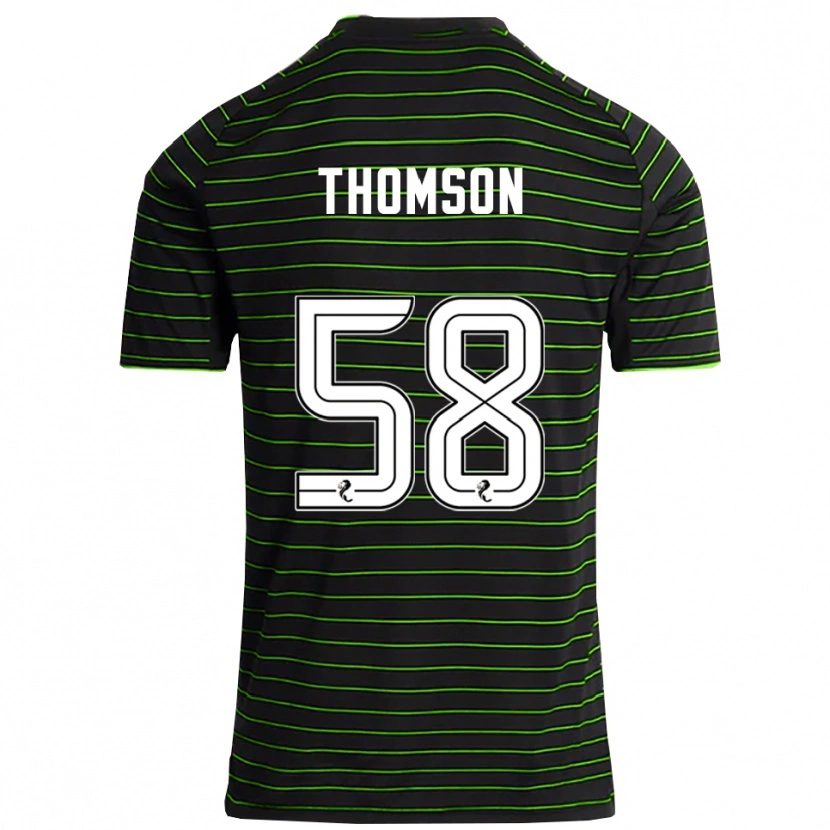 Danxen Herren Corey Thomson #58 Schwarz Grün Auswärtstrikot Trikot 2025/26 T-Shirt Schweiz