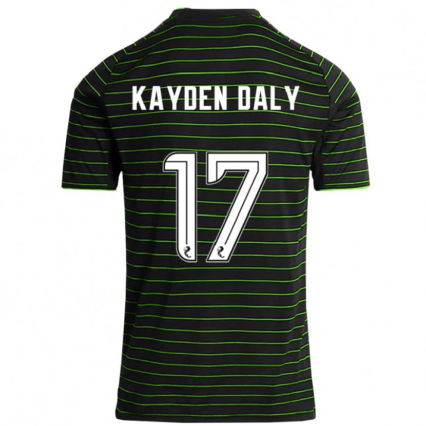 Danxen Herren Kayden Daly #17 Schwarz Grün Auswärtstrikot Trikot 2025/26 T-Shirt Schweiz