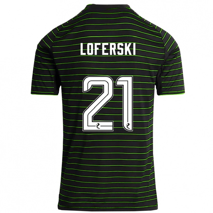 Danxen Herren Kit Loferski #21 Schwarz Grün Auswärtstrikot Trikot 2025/26 T-Shirt Schweiz