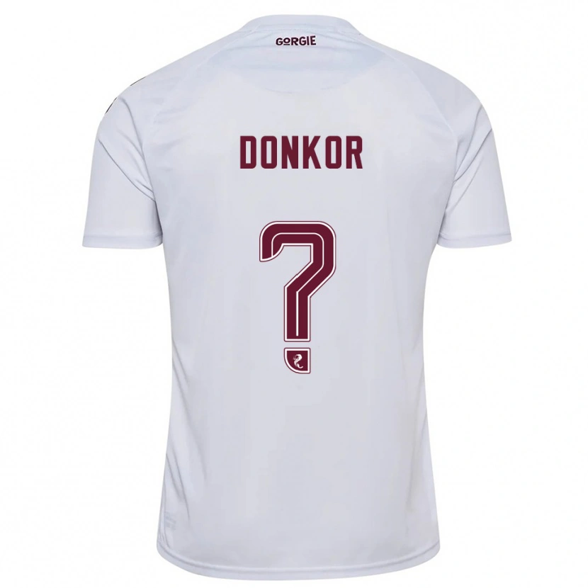 Danxen Herren Jaedon Donkor #0 Weiß Burgunderrot Auswärtstrikot Trikot 2025/26 T-Shirt Schweiz
