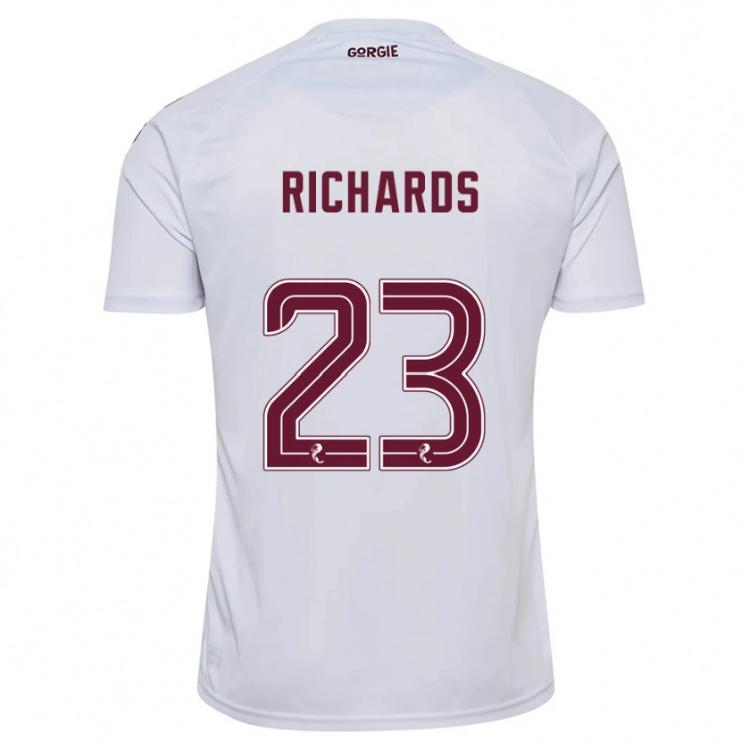 Danxen Herren Jackie Richards #23 Weiß Burgunderrot Auswärtstrikot Trikot 2025/26 T-Shirt Schweiz