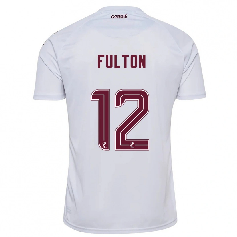 Danxen Herren Ryan Fulton #12 Weiß Burgunderrot Auswärtstrikot Trikot 2025/26 T-Shirt Schweiz