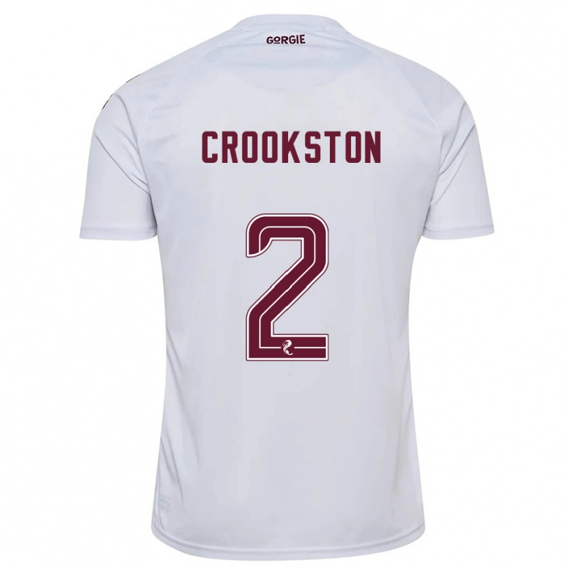 Danxen Herren Gregor Crookston #2 Weiß Burgunderrot Auswärtstrikot Trikot 2025/26 T-Shirt Schweiz
