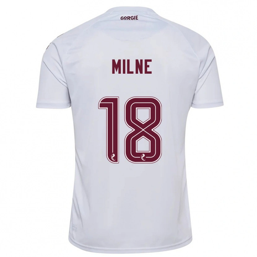 Danxen Herren Harry Milne #18 Weiß Burgunderrot Auswärtstrikot Trikot 2025/26 T-Shirt Schweiz