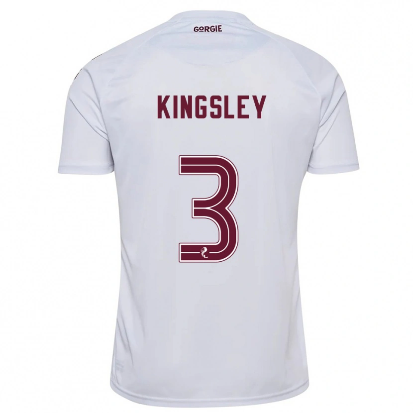 Danxen Herren Stephen Kingsley #3 Weiß Burgunderrot Auswärtstrikot Trikot 2025/26 T-Shirt Schweiz