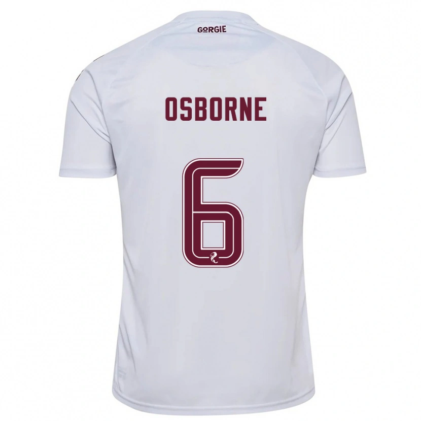 Danxen Herren Alfie Osborne #6 Weiß Burgunderrot Auswärtstrikot Trikot 2025/26 T-Shirt Schweiz