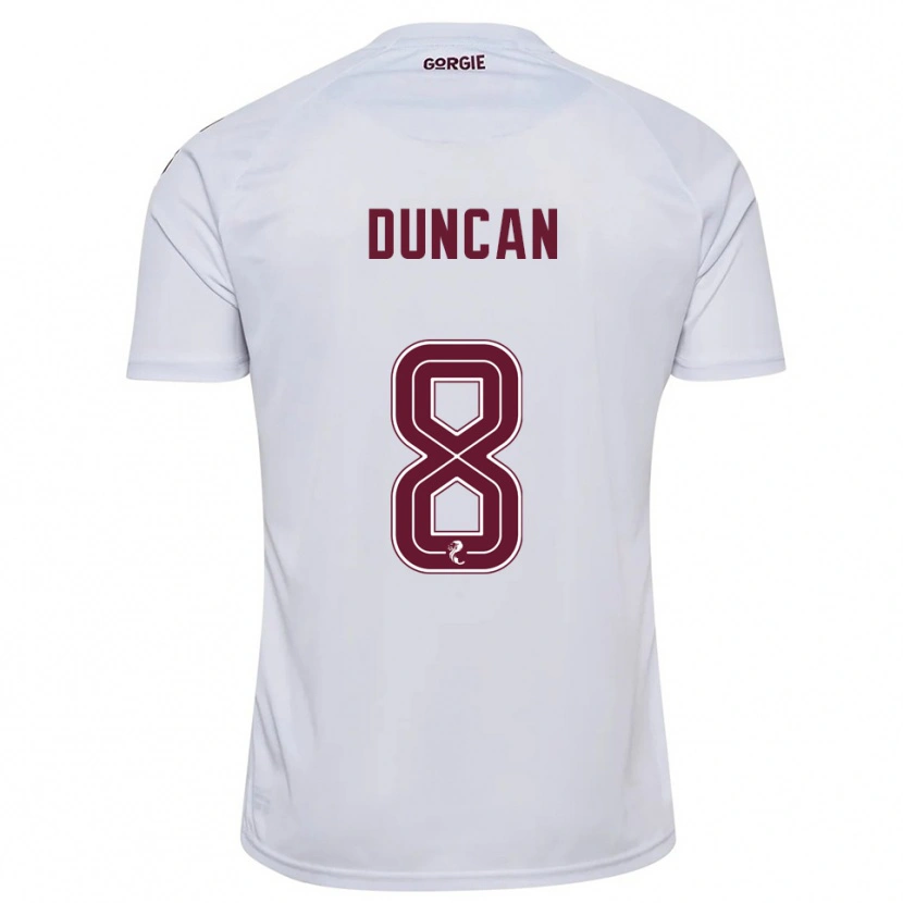 Danxen Herren Ryan Duncan #8 Weiß Burgunderrot Auswärtstrikot Trikot 2025/26 T-Shirt Schweiz