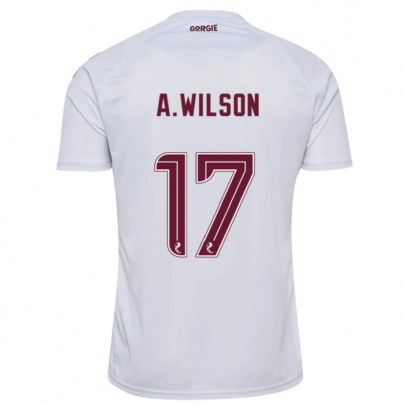 Danxen Herren Alfie Wilson #17 Weiß Burgunderrot Auswärtstrikot Trikot 2025/26 T-Shirt Schweiz
