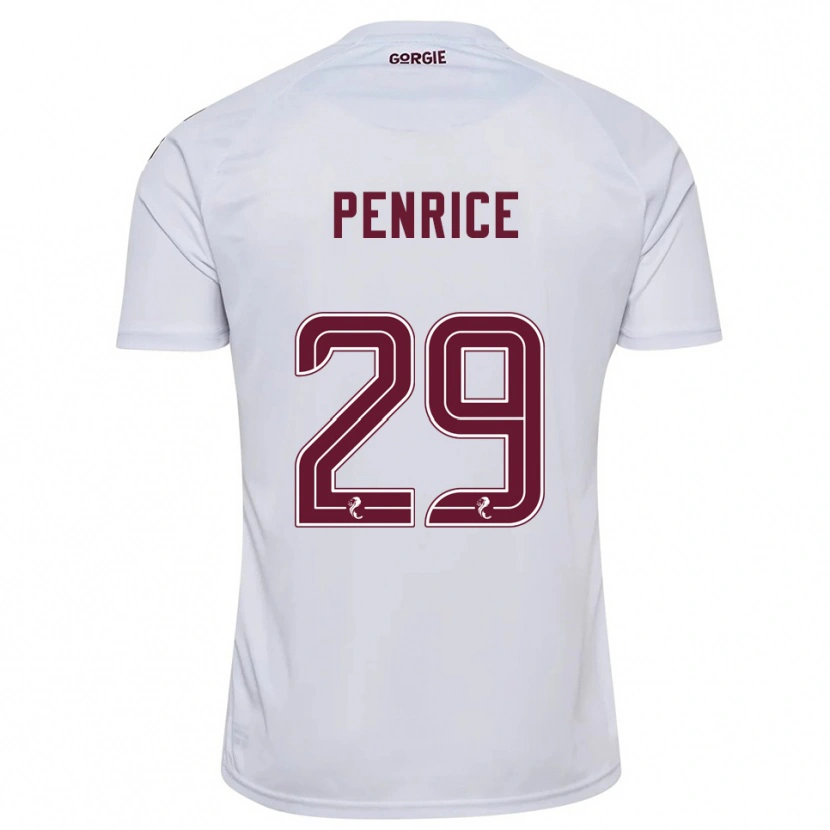 Danxen Herren James Penrice #29 Weiß Burgunderrot Auswärtstrikot Trikot 2025/26 T-Shirt Schweiz