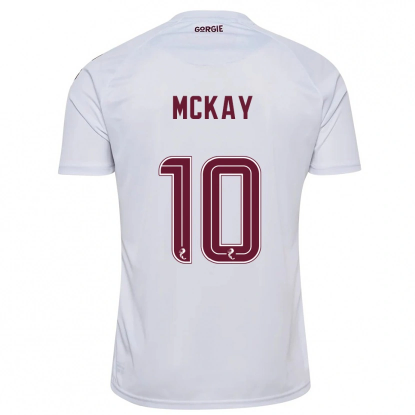 Danxen Herren Barrie Mckay #10 Weiß Burgunderrot Auswärtstrikot Trikot 2025/26 T-Shirt Schweiz