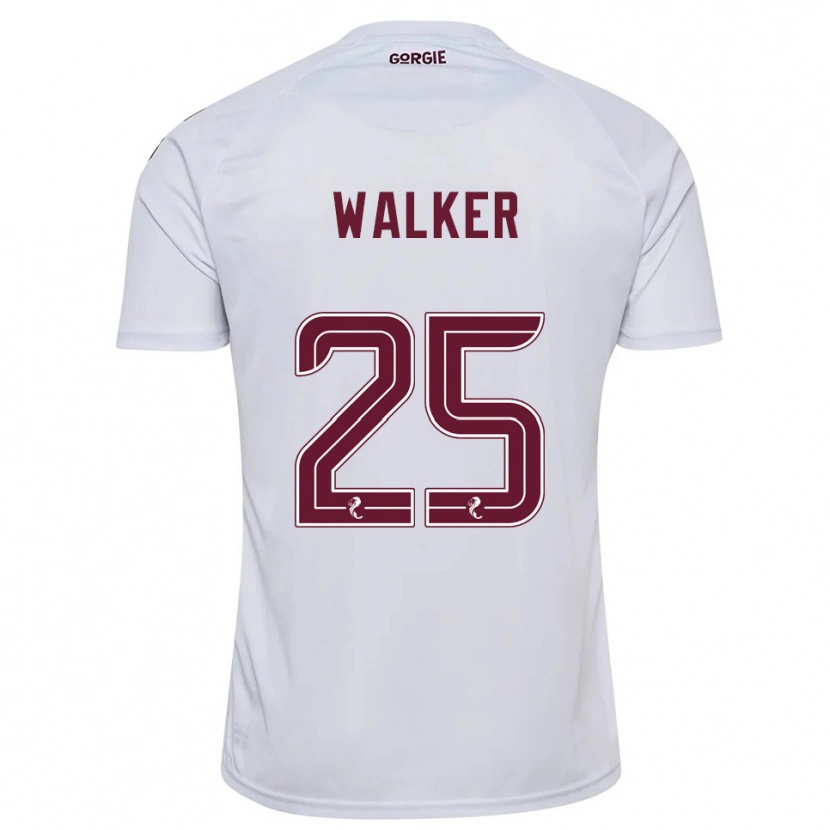 Danxen Herren Liam Walker #25 Weiß Burgunderrot Auswärtstrikot Trikot 2025/26 T-Shirt Schweiz