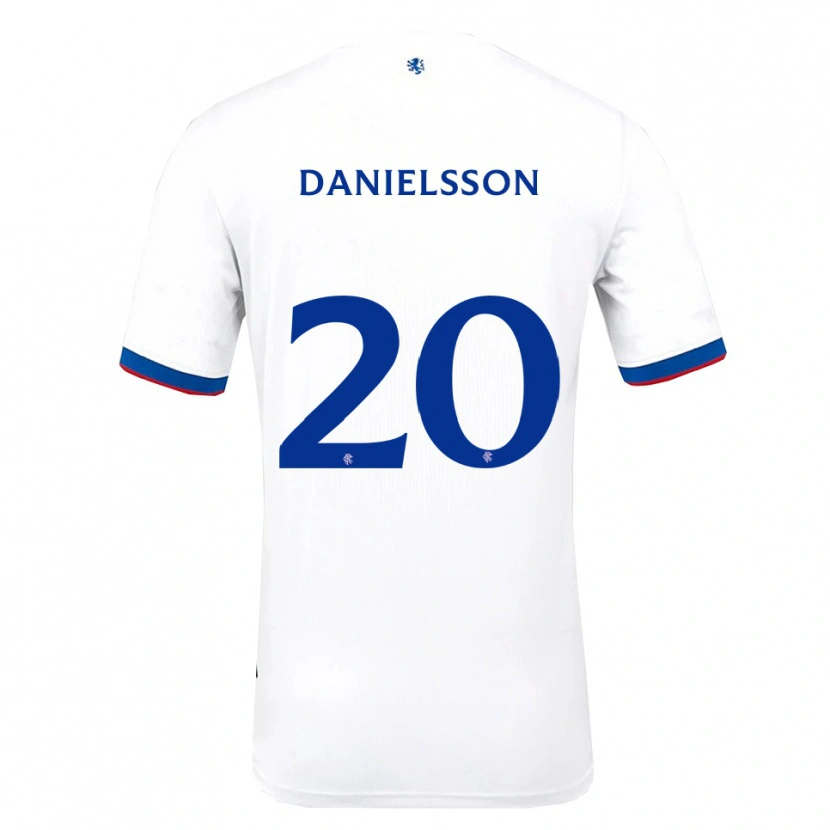 Danxen Herren Jenny Julia Danielsson #20 Weiß Rot Blau Auswärtstrikot Trikot 2025/26 T-Shirt Schweiz