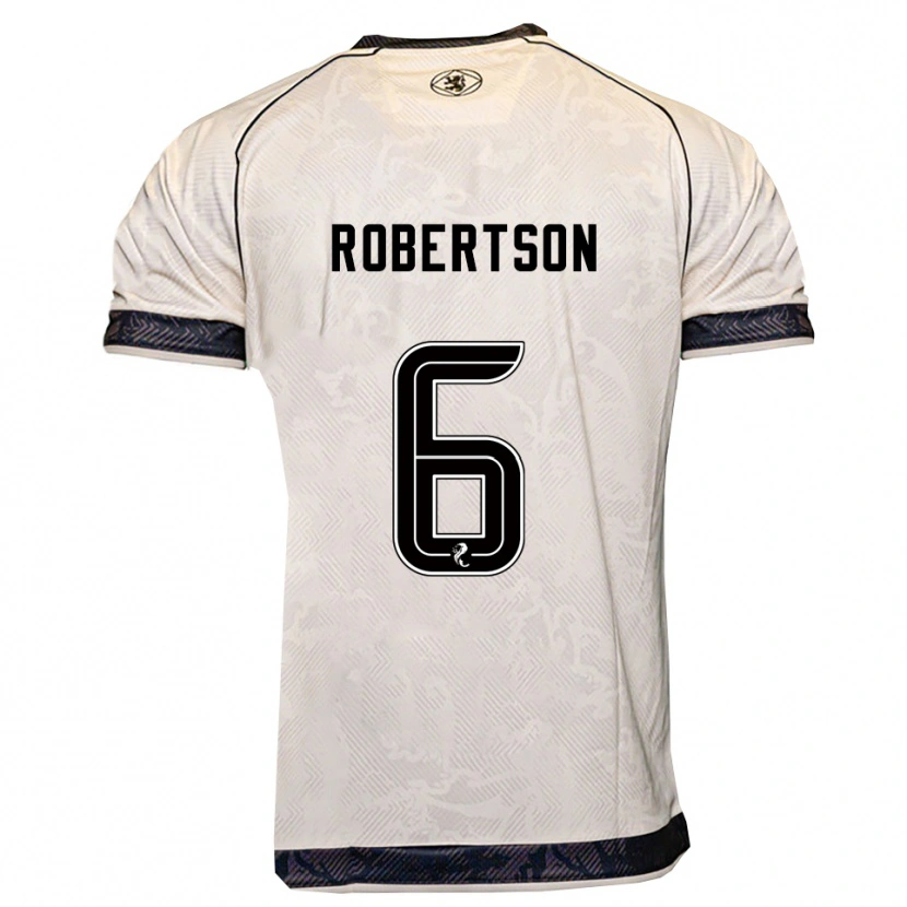 Danxen Herren Ashley Robertson #6 Weiß Schwarz Auswärtstrikot Trikot 2025/26 T-Shirt Schweiz