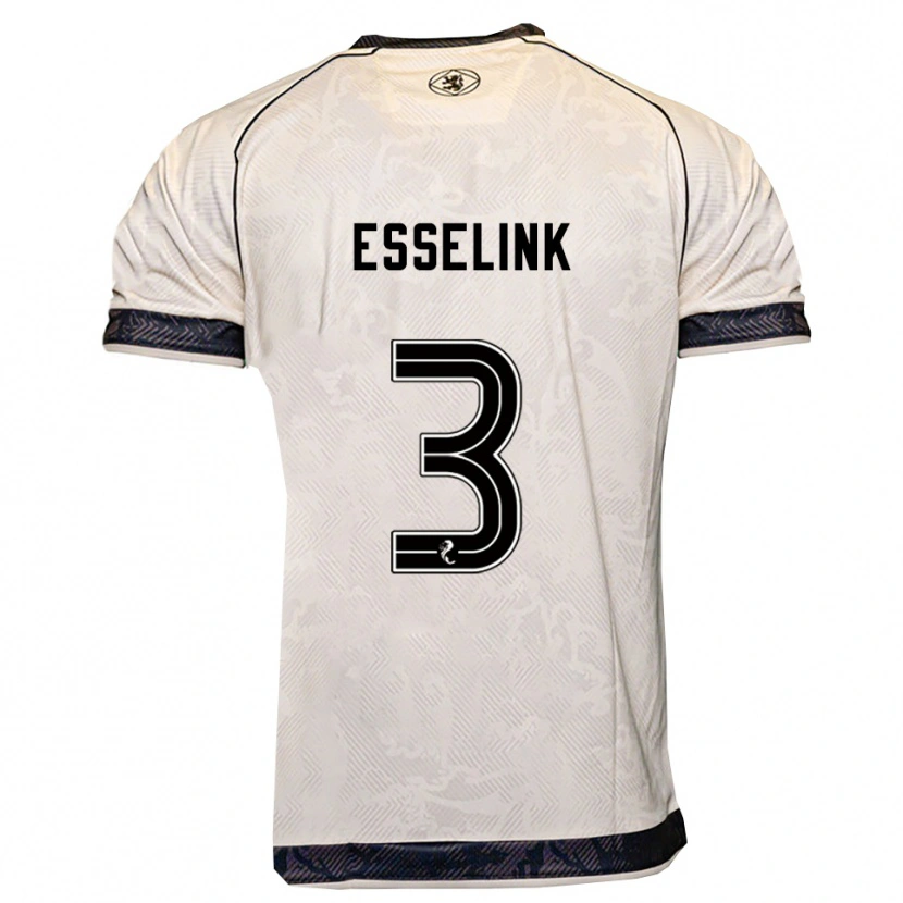 Danxen Herren Bert Esselink #3 Weiß Schwarz Auswärtstrikot Trikot 2025/26 T-Shirt Schweiz
