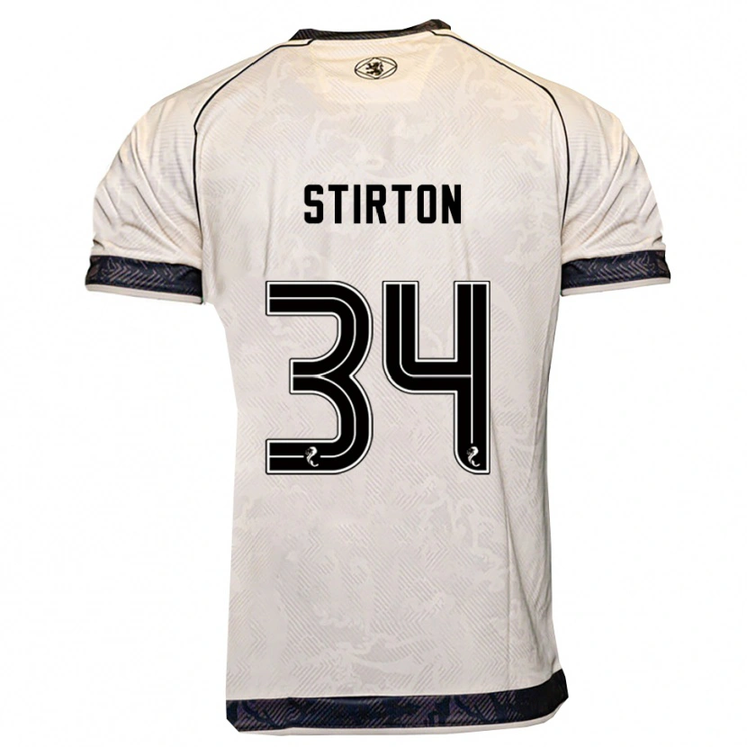 Danxen Herren Owen Stirton #34 Weiß Schwarz Auswärtstrikot Trikot 2025/26 T-Shirt Schweiz