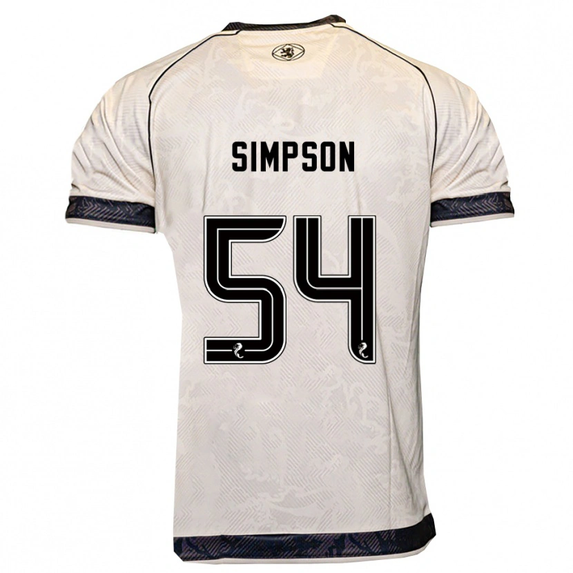 Danxen Herren Finlay Simpson #54 Weiß Schwarz Auswärtstrikot Trikot 2025/26 T-Shirt Schweiz