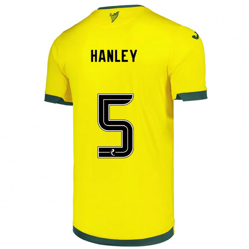 Danxen Herren Grant Hanley #5 Gelb Grün Auswärtstrikot Trikot 2025/26 T-Shirt Schweiz