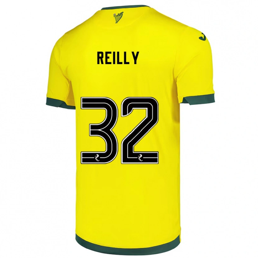 Danxen Herren Kirsten Reilly #32 Gelb Grün Auswärtstrikot Trikot 2025/26 T-Shirt Schweiz