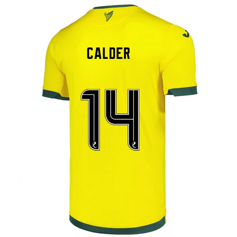 Danxen Herren Owen Calder #14 Gelb Grün Auswärtstrikot Trikot 2025/26 T-Shirt Schweiz