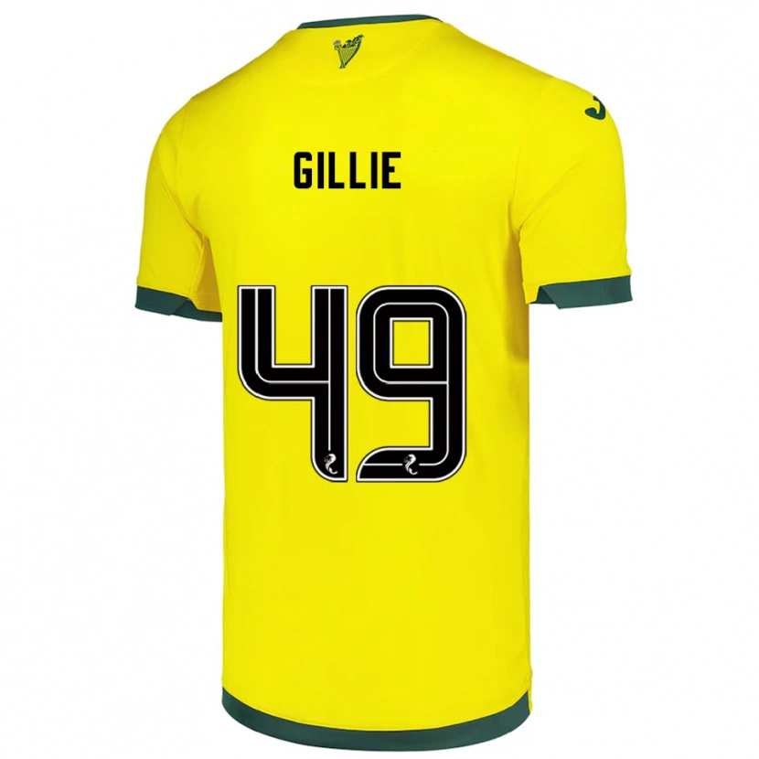 Danxen Herren Lewis Gillie #49 Gelb Grün Auswärtstrikot Trikot 2025/26 T-Shirt Schweiz